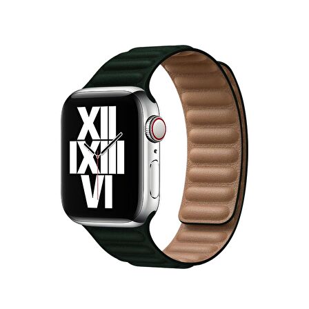 E2M Apple Watch Uyumlu 38-40mm KRD-14 Deri Kordon 