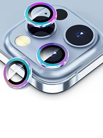 Binano MetalRing Iphone12 Pro Lens Koruyucu Gökkuş