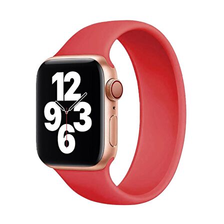 E2M Apple Watch Uyumlu 42-44mm KRD-18 Silikon S Kırmızı 