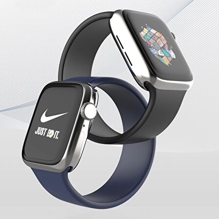 E2M Apple Watch Uyumlu 42-44mm KRD-18 Silikon S Turuncu 