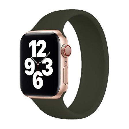 E2M Apple Watch Uyumlu 42-44mm KRD-18 Silikon M Petrol Ye 