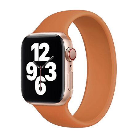 E2M Apple Watch Uyumlu 42-44mm KRD-18 Silikon M Turuncu 
