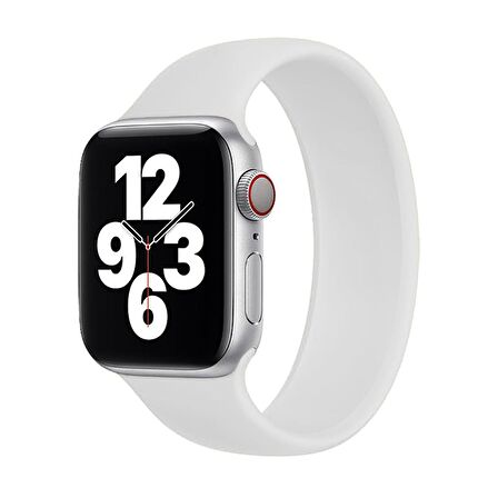 E2M Apple Watch Uyumlu 42-44mm KRD-18 Silikon M Beyaz 