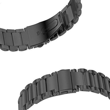 E2M Samsung Watch 22mm KRD-05 Klasik Metal Gümüş Kordon