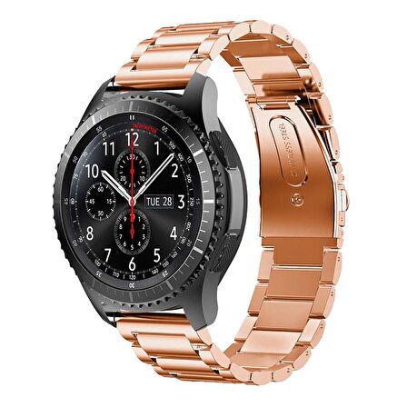 E2M Samsung Watch 22mm KRD-05 Klasik Metal Rose Gold Kordon