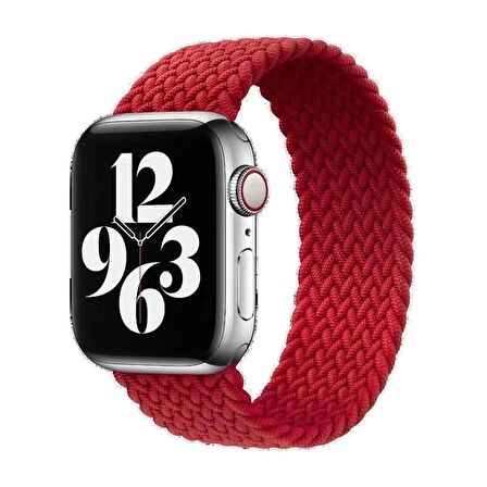 E2M Apple Watch Uyumlu 38-40mm KRD-15 Örgü Kırmızı M 