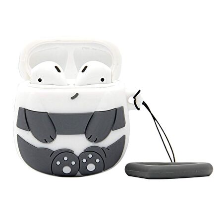 E2M AIRPODS 1-2 KILIF PANDA GRİ