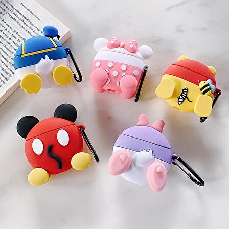 E2M AIRPODS 1-2 KILIF MINNIE KIRMIZI