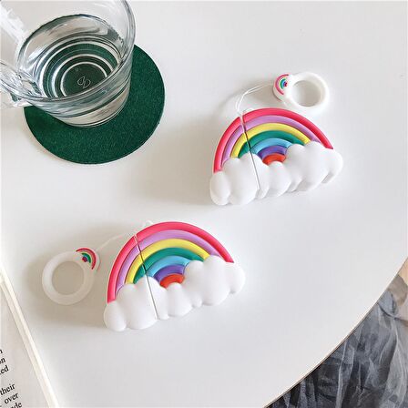 E2M AIRPODS 1-2 KILIF GÖKKUŞAĞI RENKLİ