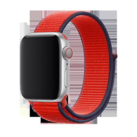 E2M APPLE WATCH 42-44MM KRD-03 HASIR SPOR KIRMIZI KORDON