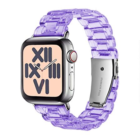 E2M Apple Watch Uyumlu 38-40mm KRD-22 Candy Leylak Kordon 