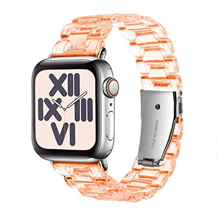 E2M Apple Watch Uyumlu 42-44mm KRD-22 Candy Yavruağzı Kor 