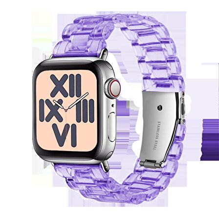 E2M Apple Watch Uyumlu 42-44mm KRD-22 Candy Leylak Kordon 