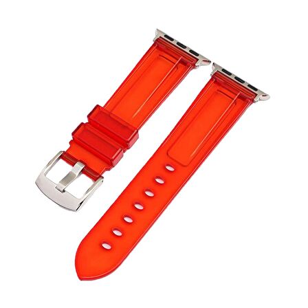 E2M Apple Watch Uyumlu 38-40mm KRD-23 Transparent Kırmızı 