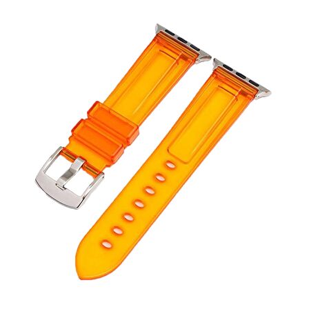 E2M Apple Watch Uyumlu 38-40mm KRD-23 Transparent Turuncu 