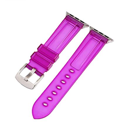 E2M Apple Watch Uyumlu 38-40mm KRD-23 Transparent Eflatun 