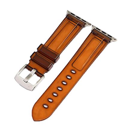E2M Apple Watch Uyumlu 38-40mm KRD-23 Transparent Kahvere 