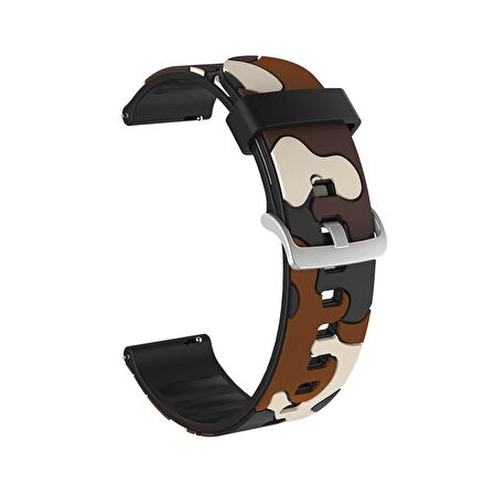E2M Huawei Watch 22mm KRD-24 Kamuflaj Kahverengi K