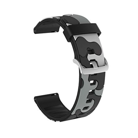E2M Samsung Watch 20mm KRD-24 Kamuflaj Gri Kordon 