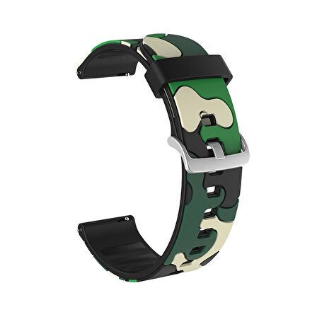 E2M Samsung Watch 22mm KRD-24 Kamuflaj Yeşil Kordo