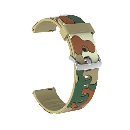 E2M Samsung Watch 22mm KRD-24 Kamuflaj Açık Kahve 