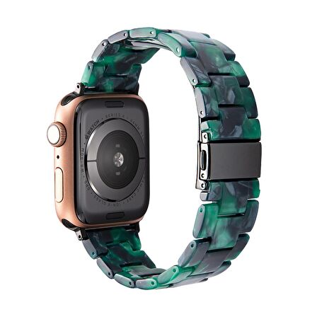 E2M Apple Watch Uyumlu 38-40mm KRD-25 Resin Yeşil Kordon 