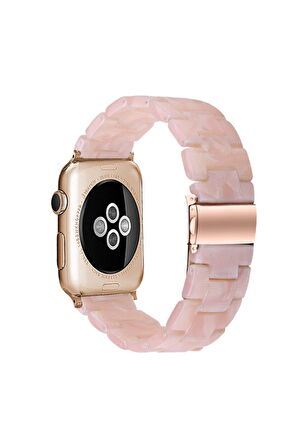 E2m Apple Watch Uyumlu 42-44mm Krd-25 Resin Şeker Pembe Kordon 