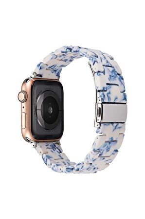 E2m Apple Watch Uyumlu 38-40mm Krd-25 Resin Açık Mavi Kordon 