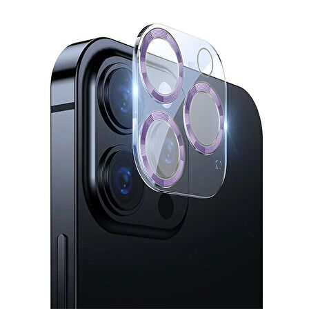 BİNANO IPHONE 12 PRO 3D PRO LİLA CAMERA KORUYUCU