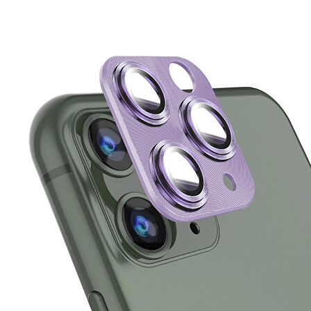 BİNANO IPHONE 11/12 MİNİ 360 METAL LİLA CAMERA KOR