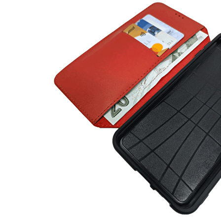 BİKAPAK SPORT IPHONE 13 PRO MAX KIRMIZI CÜZDAN KIL