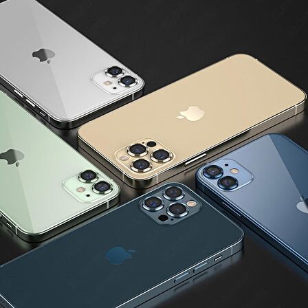 Binano Metal Ring Iphone 13/13 Mini Gökkuşağı Kamera Koruyucu