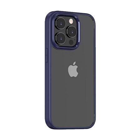 BİKAPAK ELIT CRYSTAL IPHONE 14 PRO MAVİ KAPAK