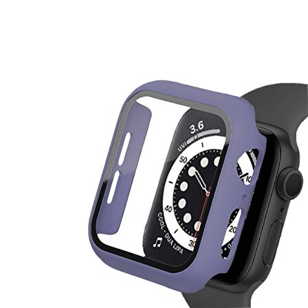 BİNANO Apple Watch Uyumlu 44MM SENSE KASA VE EKRAN KORUYUCU LİLA 