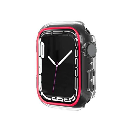 BİNANO Apple Watch Uyumlu 38MM FOSFORLU KASA VE EKRAN KORUYUCU PEMBE 