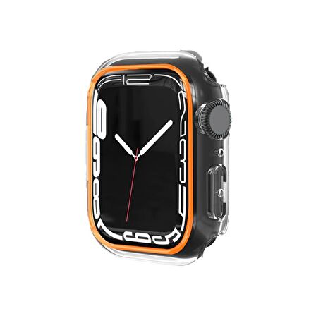 BİNANO Apple Watch Uyumlu 42MM FOSFORLU KASA VE EKRAN KORUYUCU TURUNCU 