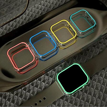 BİNANO Apple Watch Uyumlu 42MM FOSFORLU KASA VE EKRAN KORUYUCU TURUNCU 