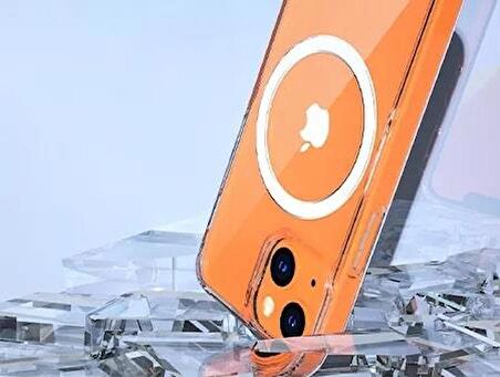 BİKAPAK MAGSAFE AIR IPHONE 14 PLUS ŞEFFAF KAPAK