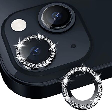 BİNANO IPHONE 14/14 PLUS TAŞLI SİYAH KAMERA KORUYU