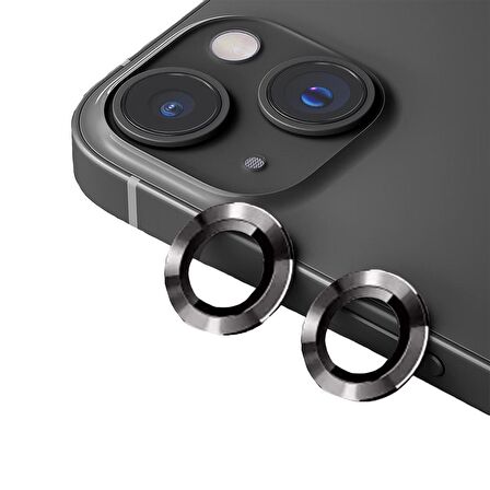 BİNANO METAL RİNG IPHONE 14/14 PLUS GRİ KAMERA KOR
