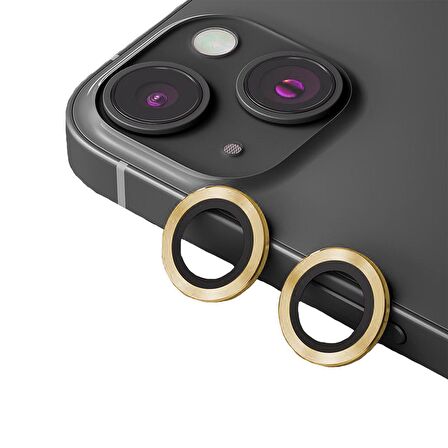 BİNANO METAL RİNG IPHONE 14/14 PLUS GOLD KAMERA KO