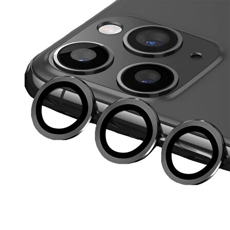 BİNANO METAL RİNG IPHONE 14 PRO/14 PRO MAX GRİ KAM