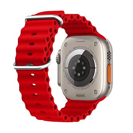 E2M Apple Watch Uyumlu 38-40-41MM KRD-28 OCEAN KIRMIZI KO 