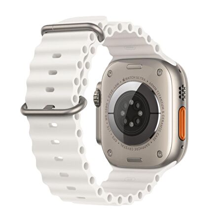 E2M Apple Watch Uyumlu 38-40-41MM KRD-28 OCEAN BEYAZ KORD 