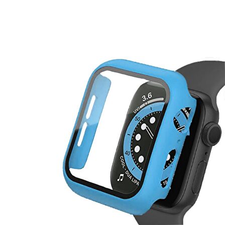 BİNANO Apple Watch Uyumlu 8 45MM SENSE KASA VE EKRAN KORUYUCU AÇIK MAVİ 