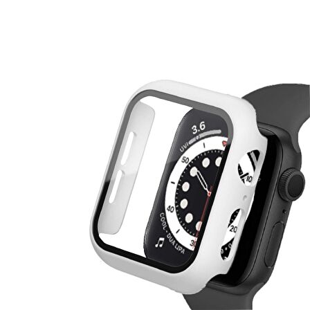 BİNANO Apple Watch Uyumlu 8 45MM SENSE KASA VE EKRAN KORUYUCU BEYAZ 