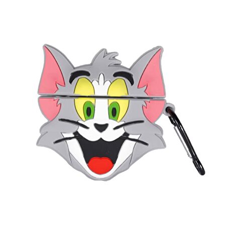 E2M AIRPODS 1-2 KILIF TOM VE JERRY GRİ