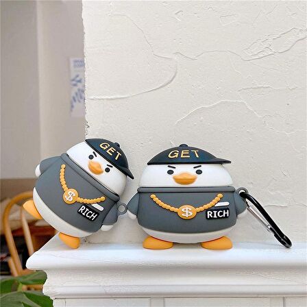 E2M AIRPODS 1-2 KILIF ZENGİN ÖRDEK GRİ