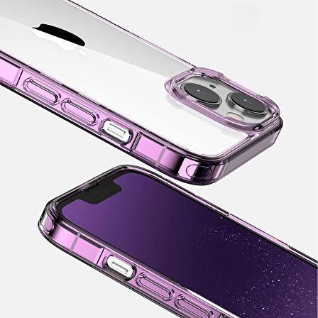 BİKAPAK ELIT CRYSTAL IPHONE 15 ŞEFFAF SİYAH KAPAK