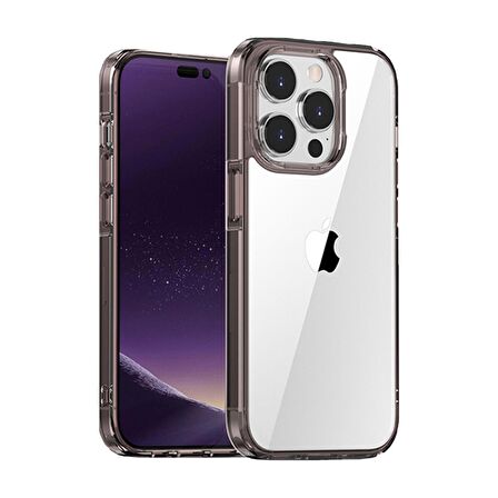 BİKAPAK ELIT CRYSTAL IPHONE 15 PRO MAX ŞEFFAF SİYAH KAPAK